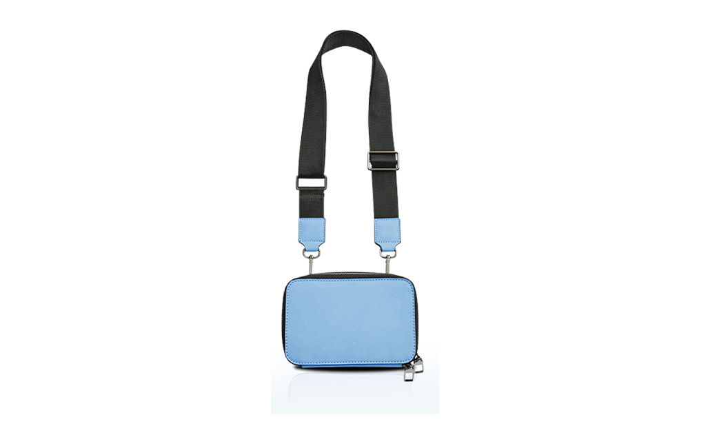 Blue Crossbody Sling Bag with Adjustable Strap