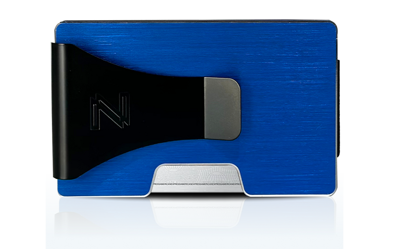 Titanium + Blue Aluminum Nova Wallet | Combo