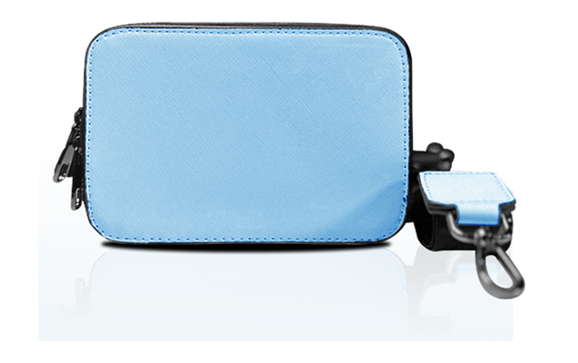 Blue Crossbody Bag With Detachable Strap