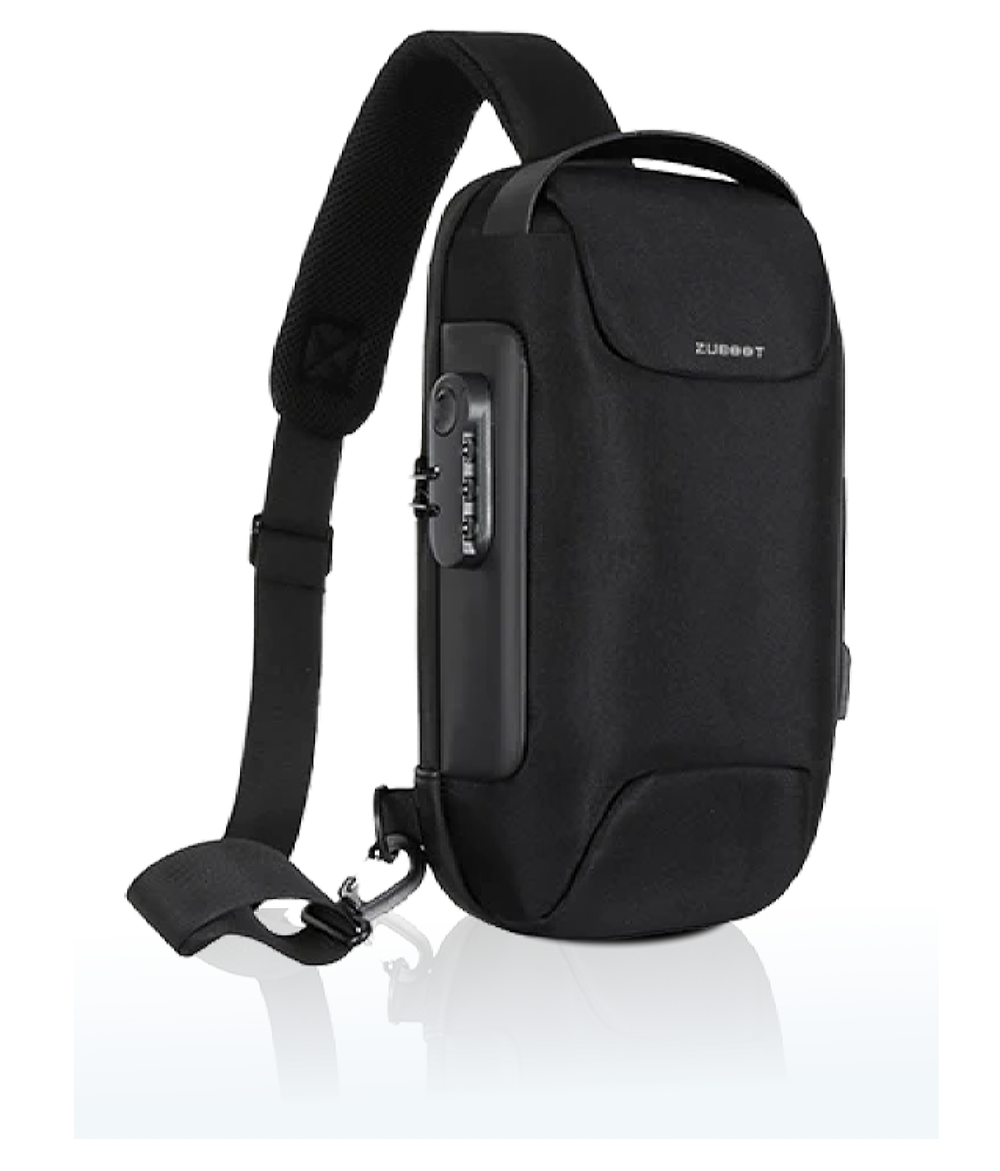 Durable Water Resistant Sling Bag for Men | Lightweight Crossbody Shoulder  Bag with USB Port