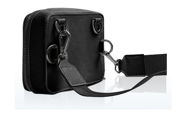 Black Crossbody Sling Bag with Multiple Strap Attachments