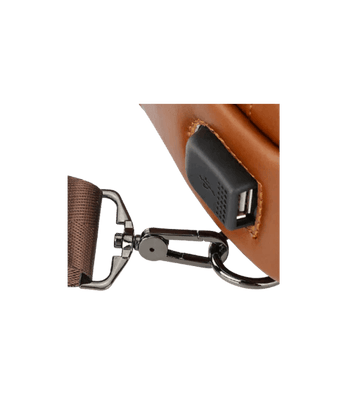 Leather Crossbody Sling Bag with USBS Charing Port