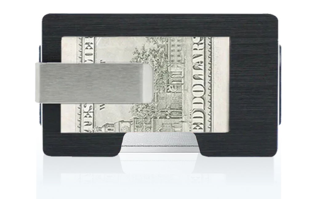 Back of Black Aluminum Nova Wallet