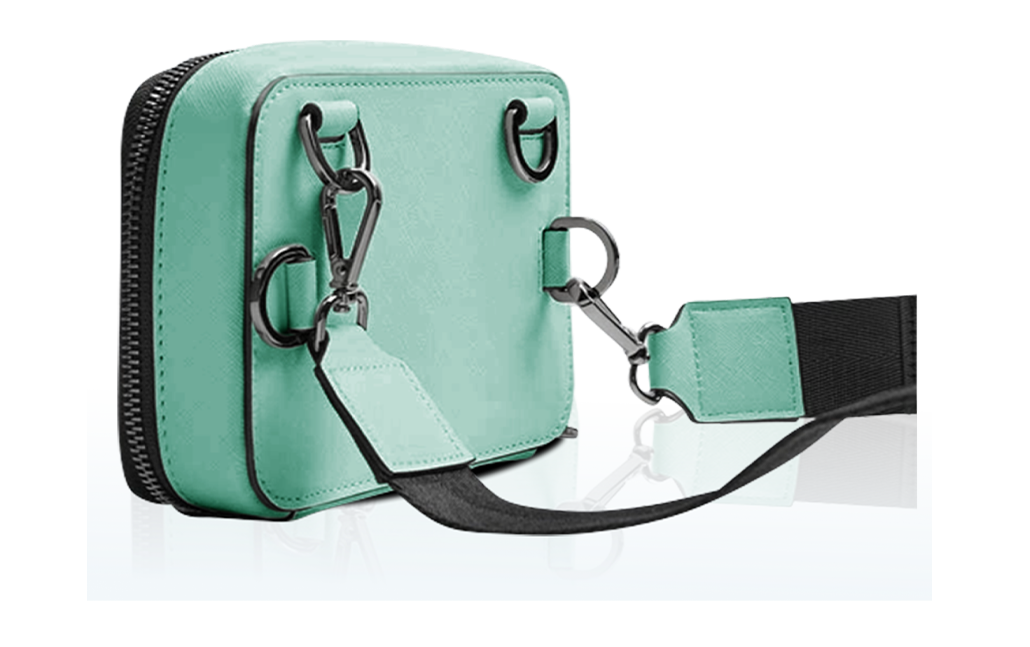 Green Crossbody Sling Bag with Multiple Strap Attachments
