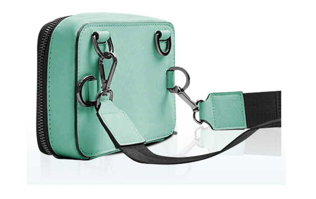 Green Crossbody Sling Bag with Multiple Strap Attachments