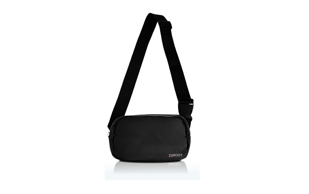 Black Crossbody Sling Bag Lyra Zipper and Adjustable Strap