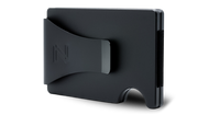 Thumbnail for Back of Black Aluminum Wallet With Cash Clip